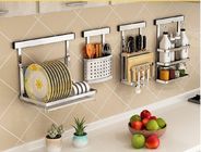 Wall Mounted Cookware Lid Organizer , Chopping Board Stainless Steel Wire Shelves